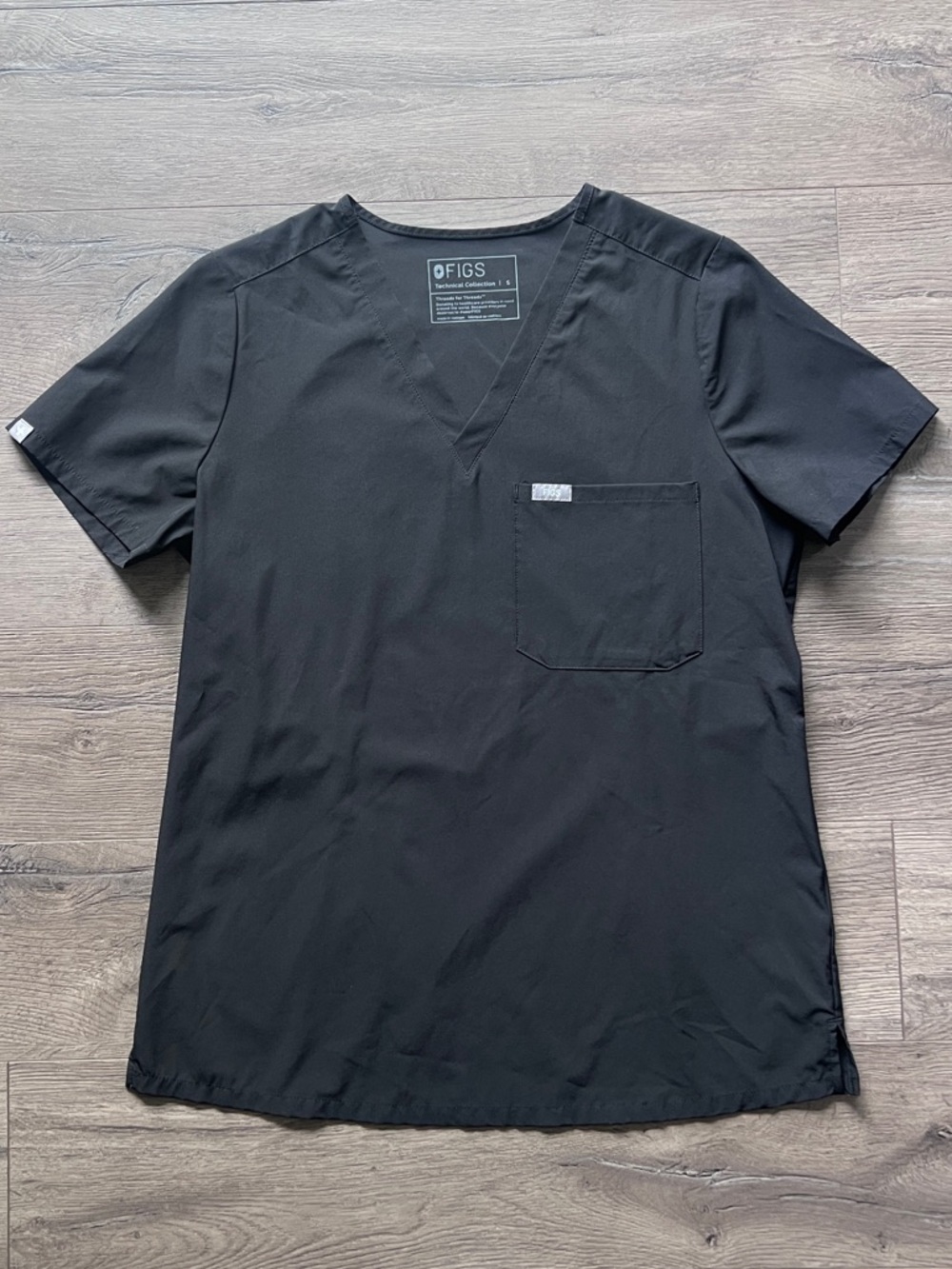 Figs Catarina FreeX Top Black Small